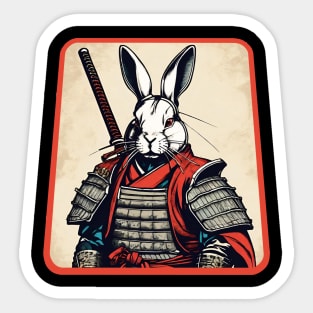 Rabbit Samurai Sticker